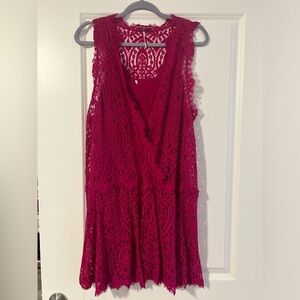 Free People Pink Lace Dresses